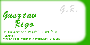 gusztav rigo business card